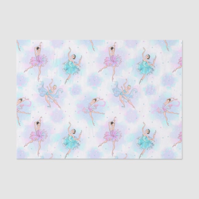 Papel De Seda Bailarinas de Balé Pastel (Frente )