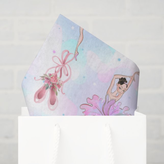 Papel De Seda Bailarinas de Pastel (Sacola de presentes)