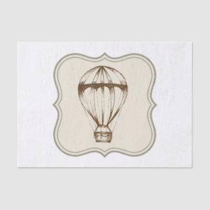 Papel De Seda Balão de ar quente do vintage de Steampunk