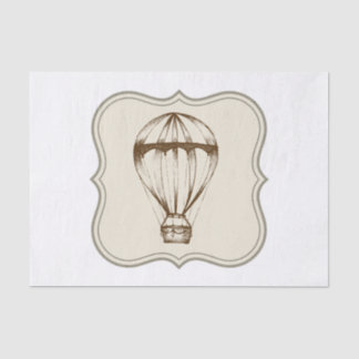 Papel De Seda Balão de ar quente do vintage de Steampunk