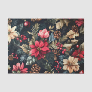 Papel De Seda Balas e Flores coloridas de natal