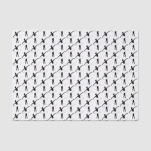 Papel De Seda Balé Ballerina Neon Dancer Silhouette White
