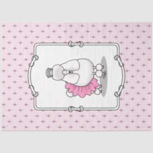 Papel De Seda Balé Ballerina Princesa Cachorro (branco)
