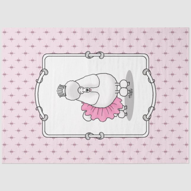 Papel De Seda Balé Ballerina Princesa Cachorro (branco) (Frente )