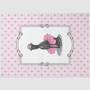 Papel De Seda Balé Ballerina Princess Greyhound Dog (preto)