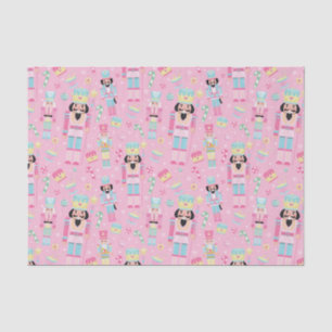 Papel De Seda Balé de Noz-Craqueador de Natal Cor-de-Rosa