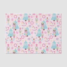 Papel De Seda Balé de Noz-Craqueador de Natal Cor-de-Rosa