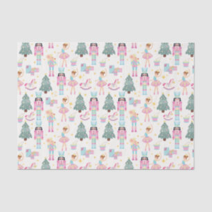 Papel De Seda Balé de Noz-Craqueador de Natal Cor-de-Rosa