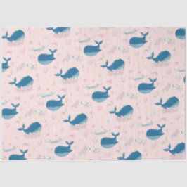 Papel De Seda Baleia Floral Personalizada Caprichosa