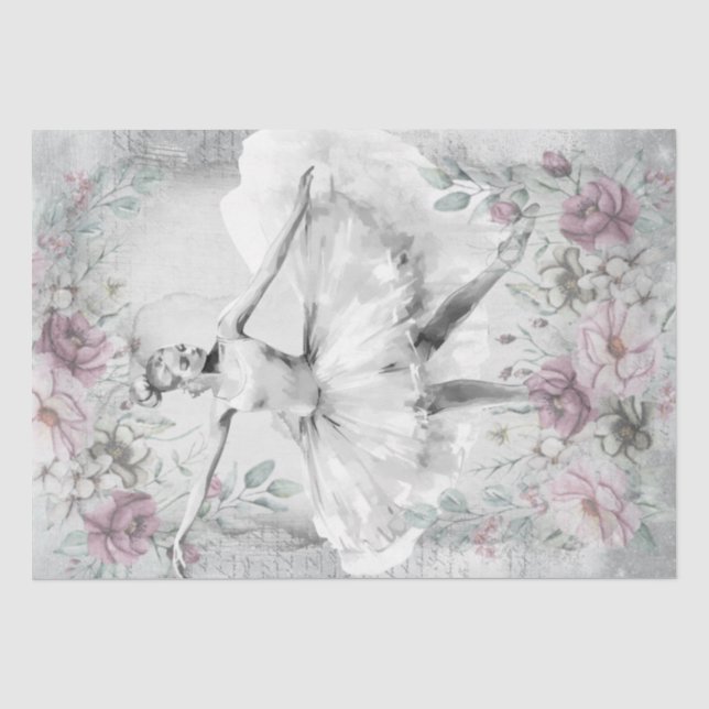Papel De Seda Ballerina Balé Dancer (Frente )