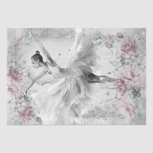 Papel De Seda Ballerina Balé Dancer (Frente )