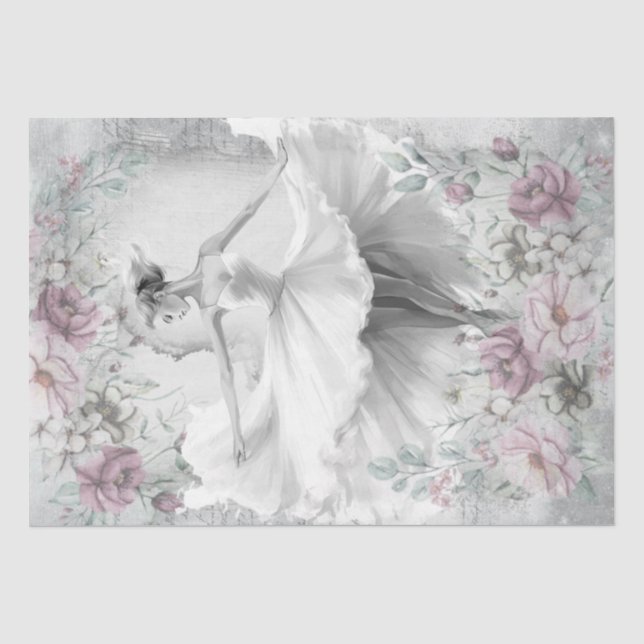 Papel De Seda Ballerina Balé Dancer (Frente )