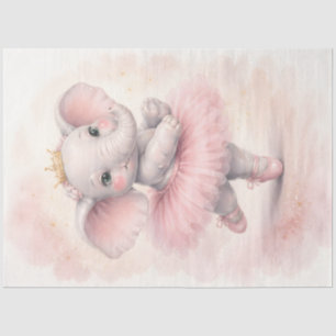 Papel De Seda Ballerina de Elefante Bebê Tutu Rosa Animal Fofo