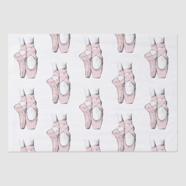 Papel De Seda Ballerina Feet em Ponteiro #1 Lt Rosa (Frente )