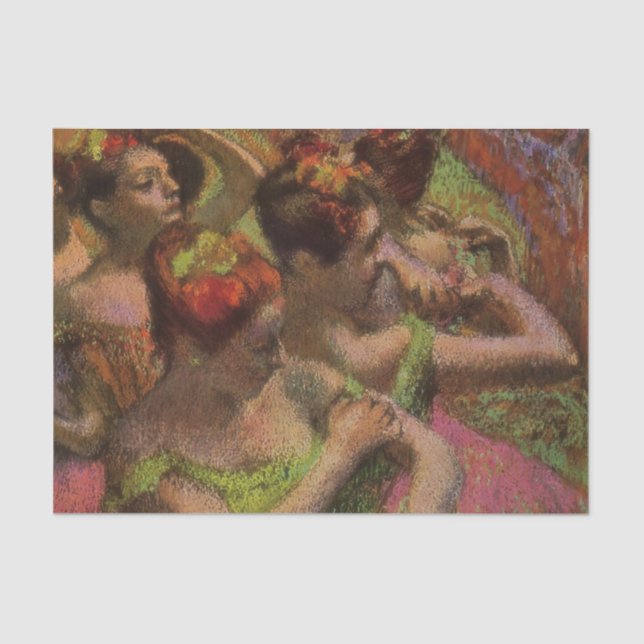 Papel De Seda Ballerinas Adjusting Their Dresses (Edgar Degas) (Frente )