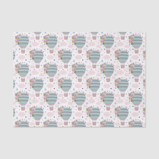 Papel De Seda Balões de Ar Quente para Menina (Frente )