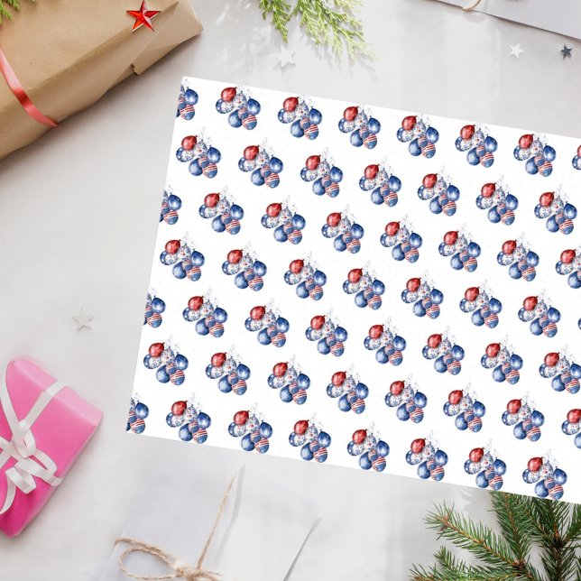 Papel De Seda Balões de bandeira azul-branca, erótica, dos EUA (Criador carregado)