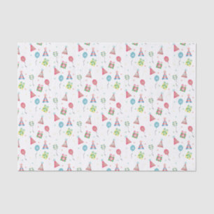 Papel De Seda Balões de Chapéu de Aniversário Apresentam Padrão
