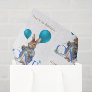 Papel De Seda Balões de coelho de primeiro aniversário