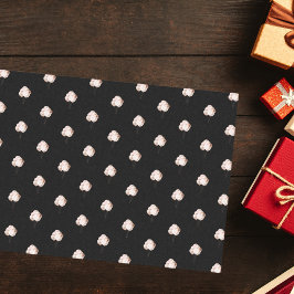 Papel De Seda Balões de ouro rosa preto de aniversário