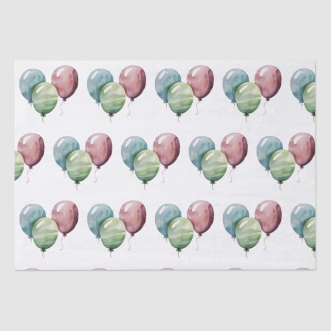 Papel De Seda Balões e Estrelas (Frente )