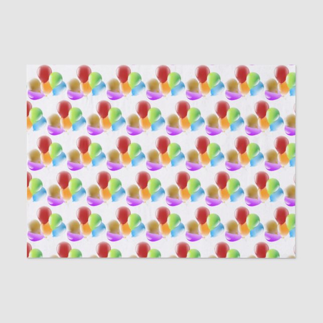 Papel De Seda Balões Personalizados Tecido de Presente de Aniver (Frente )