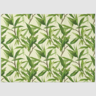Papel De Seda Bamboo deixa a dissociação verde padrão