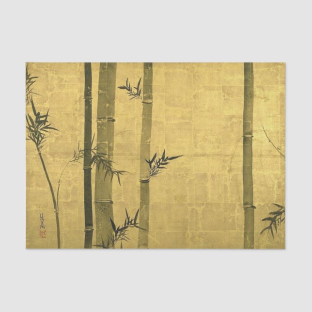 Papel De Seda Bambu, Ogata Kōrin, Sumi-e (Frente )