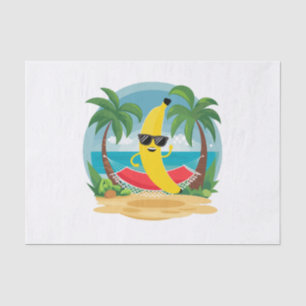 Papel De Seda Banana na rede na praia
