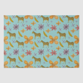 Papel De Seda Bananas e Zebras