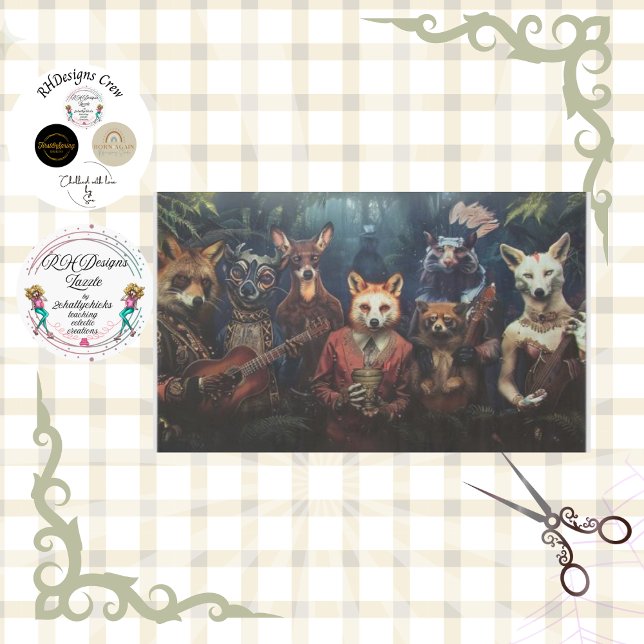 Papel De Seda Banda da Floresta Encantada Decoupage  (Criador carregado)