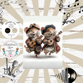 Papel De Seda Banda de Funk de Pena de Rato Menestrel Descoupage