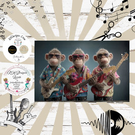 Papel De Seda Banda Decoupage Monkey Mayhem Fur Feather Funk