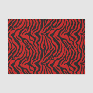 Papel De Seda Banda-zebra vermelha e negra