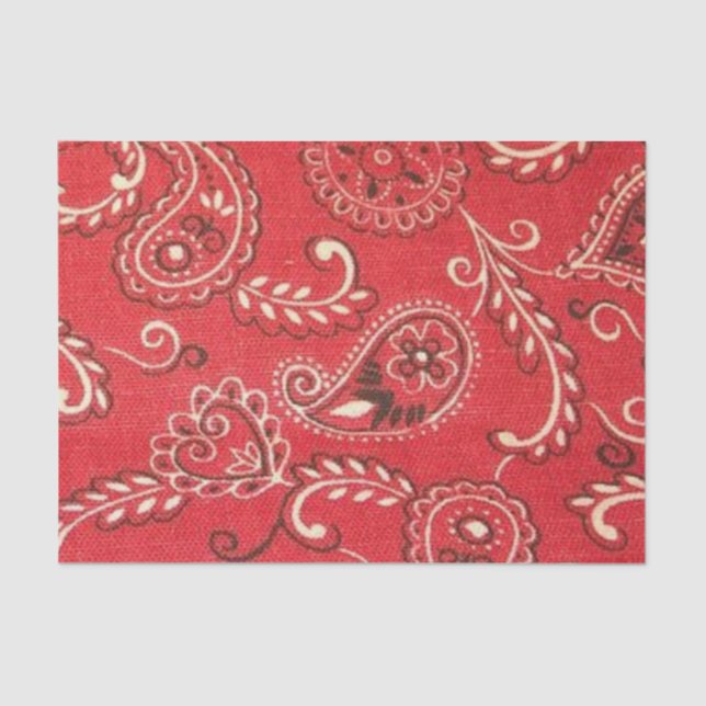Papel De Seda Bandana Vermelha (Frente )