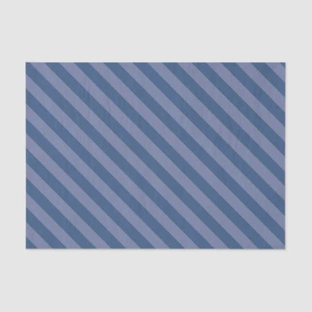 Papel De Seda Bandas Azuis Diagonais (Frente )