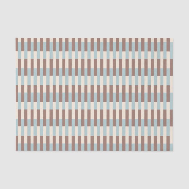 Papel De Seda Bandas Azuis Marrons (Frente )