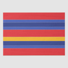 Papel De Seda Bandas Coloridas Elegantes, Amarelo Azul Vermelho 