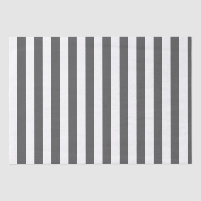 Papel De Seda Bandas de cinzas brancas e escuras clássicas (Frente )