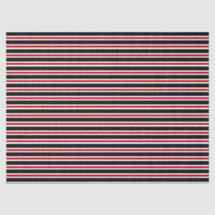 Papel De Seda Bandas de Natal Festivas, Pretas e Vermelhas