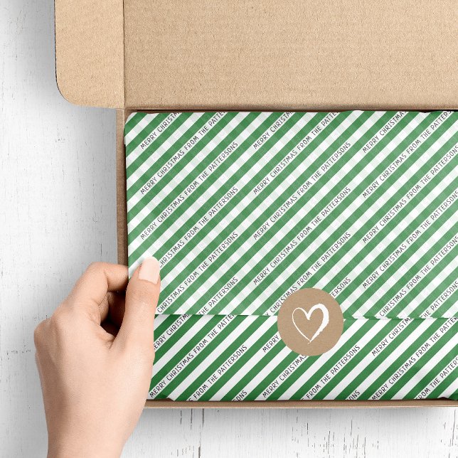 Papel De Seda Bandas de Natal Personalizadas | Cores editáveis (Criador carregado)