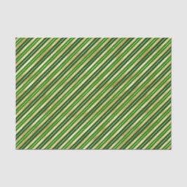 Papel De Seda Bandas de Natal verdes e Douradas