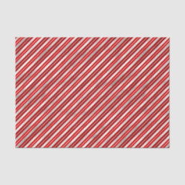 Papel De Seda Bandas de Natal Vermelhas e Prateadas