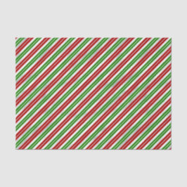 Papel De Seda Bandas de Natal Vermelhas, Verdes e Prateadas