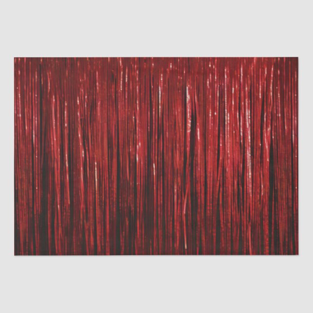 Papel De Seda Bandas de Tinsel com Grelha Vermelha (Frente )