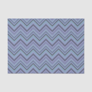 Papel De Seda Bandas de ziguezague de cinza azul