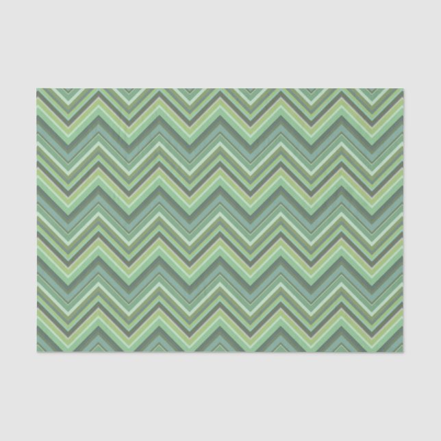Papel De Seda Bandas de ziguezague verde-oliva (Frente )