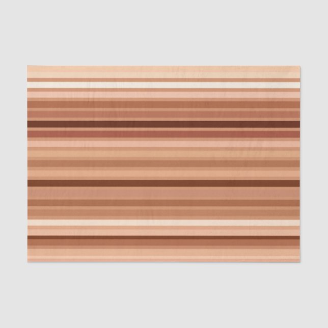 Papel De Seda Bandas misturadas, Castanho, Tan e Creme (Frente )