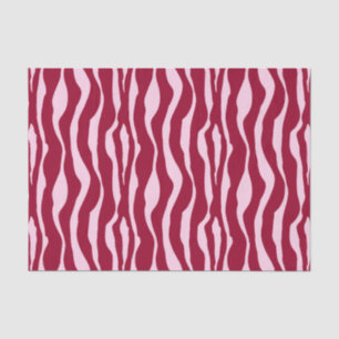 Papel De Seda Bandas-zebra - Borgonha e Rosa
