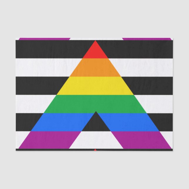 Papel De Seda Bandeira Aliada LGBTQ+ (Frente )